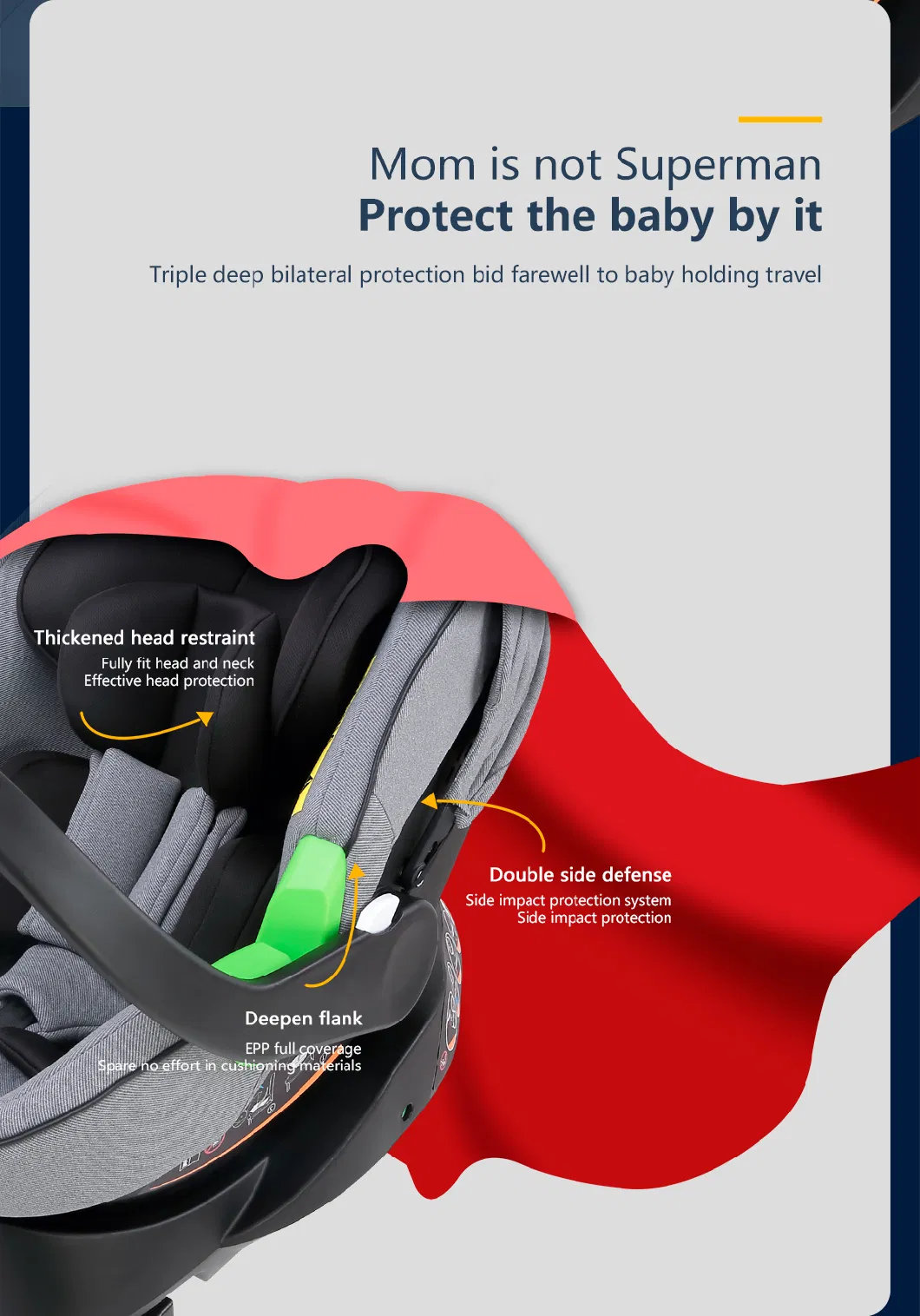 Comfortable Safety All-Round Protection of Baby Car Seat