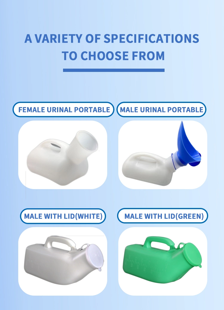 Male Portable Urinal Glow in The Dark Lid 1000ml Home Travel Plastic Pee Bottles Urinals